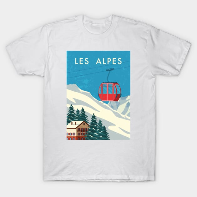 Les Alpes, Alps. Austria, Switzerland T-Shirt by GreekTavern